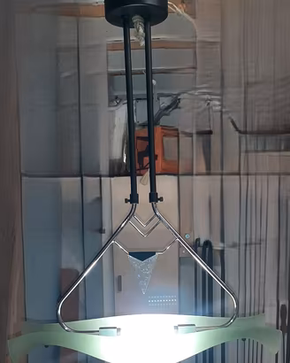 Lampadario sospensione postmoderno anni 80