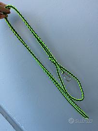 Collare in paracord verde fluo e nero