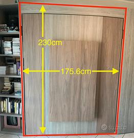 Letto matrimoniale king size a scomparsa