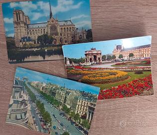 3 Cartoline d'Epoca Parigi Vintage Anni 60/70 