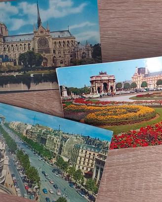 3 Cartoline d'Epoca Parigi Vintage Anni 60/70 