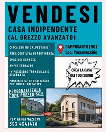 Casa indipendente, al grezzo avanzato