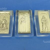 Placchette devozionali in argento massiccio