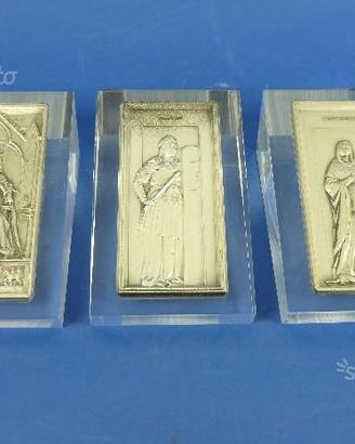 Placchette devozionali in argento massiccio