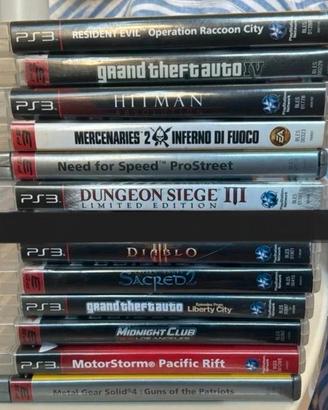 Lotto 12 Giochi PS3 Originali GTA Resident Evil