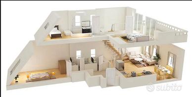 Spazioso trilocale arredato a castellanza