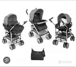 Passeggino trio chicco, culla chicco e fasciatoio