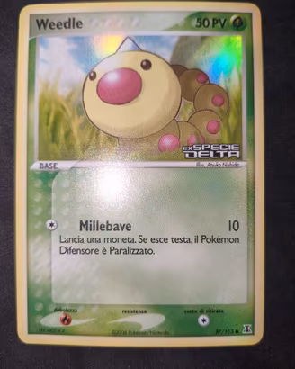 carta Pokemon Weedle DS 87 EX Specie Delta ITA