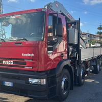 Iveco eurotech cursor 350 gru pm 16 + cassone fiss