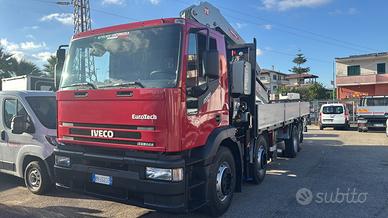 Iveco eurotech cursor 350 gru pm 16 + cassone fiss