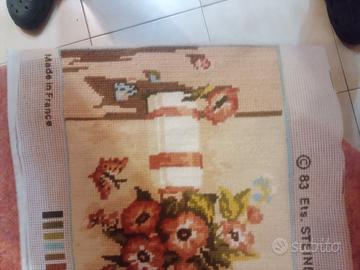 quadro a uncinetto con cotone