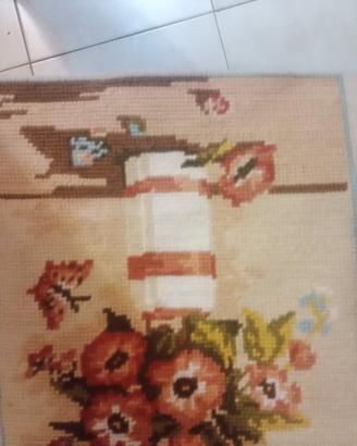 quadro a uncinetto con cotone