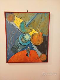 quadro passeggiata spaziale di Ruocco