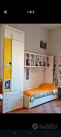 Armadio/Libreria con Letto - Cameretta Completa