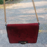 Borsa in pelle e velluto Cesare Piccini