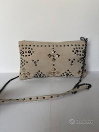 Borsa Mango Tracolla Beige Borchie