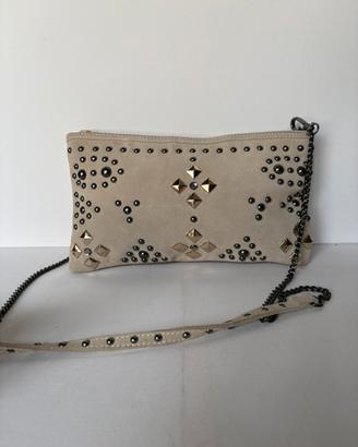 Borsa Mango Tracolla Beige Borchie