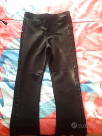 Legging neri bambina 9/10 anni con strass
