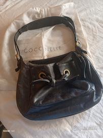 Borsa a spalla hobo Coccinelle in vera pelle nera