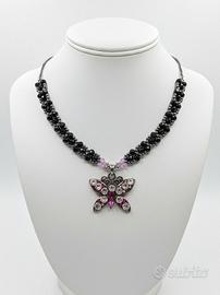 Collana Ciondolo Argento Farfalla Vintage anni 50