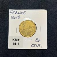 Collection Coin 20 Euro Cents 2015 KM# 1411 🇫🇷