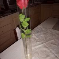 Rosa sintetica in tubo 