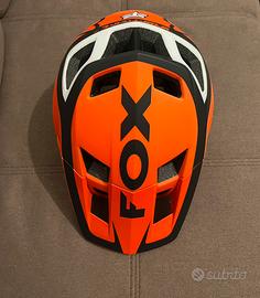 Casco FOX Dropframe PRO Dvide Orange Fluo