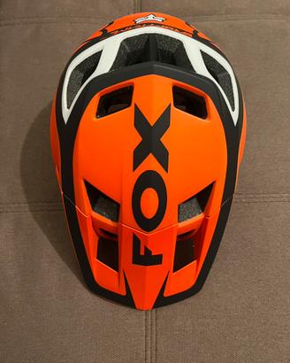 Casco FOX Dropframe PRO Dvide Orange Fluo