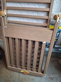 Lettino completo di materasso e paracolpi