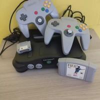 console nintendo 64 con 2 controller 