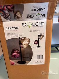 Lampada CANOPUS 40cm | Vetro Lava Viola e Nero