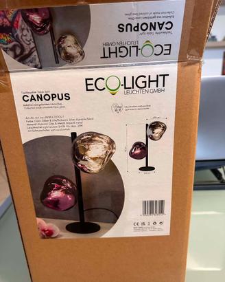 Lampada CANOPUS 40cm | Vetro Lava Viola e Nero