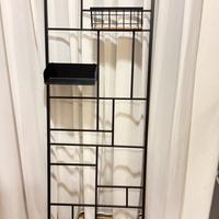 Mensola organizer da parete industrial con cestino