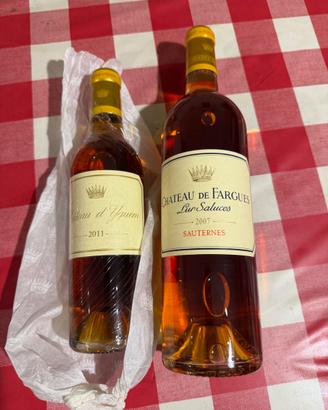Chateau d Yquem 2011 e Chateau de Fargues 2007