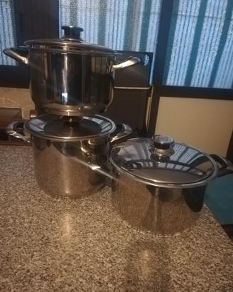 Pentole grandi acciaio bavaria kit 3