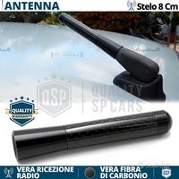 Antenna corta 8cm per FIAT in FIBRA DI CARBONIO