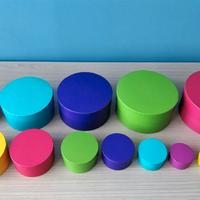 12 Scatole rotonde colorate