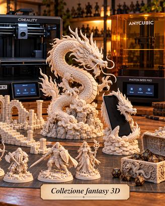 Stampe 3D Fantasy su Misura – Draghi, Miniature e 