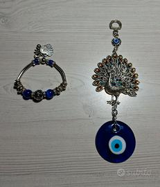 bracciale e pendente con occhio di allah