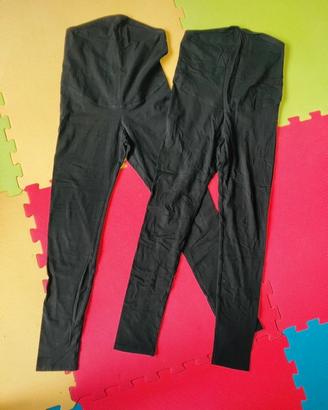 Coppia di leggings premaman H&M,  taglia S.