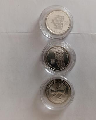 Trittico di monete collezione olimpiadi invernali 