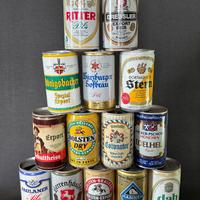 lattine di birra vuote da collezione anni 70/80