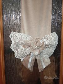 Fascia  doppia  fuori porta velluto con fiocco 