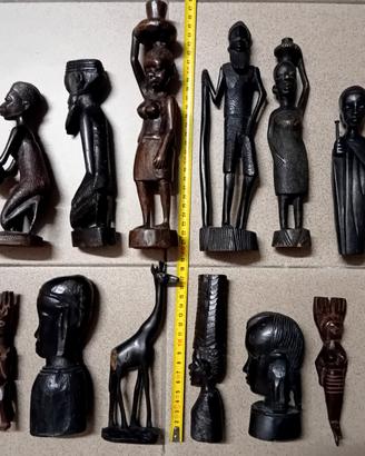 VECCHIE STATUE ETNICHE ARTE AFRICANA  VINTAGE 