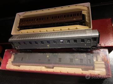 Rivarossi HO 3 carrozze vintage scatole originali