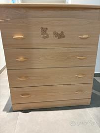 Fasciatoio con cassetti / cassettiera