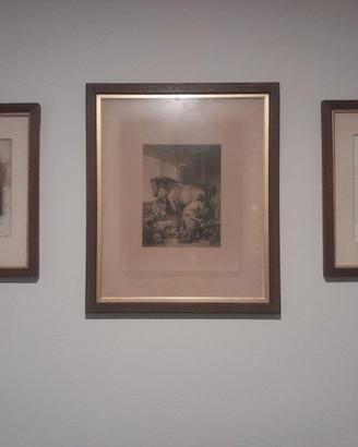 Trittico  di stampe d'epoca