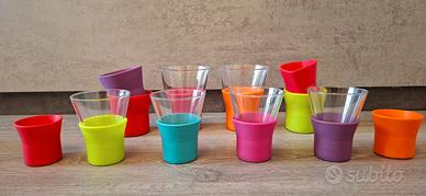 Bicchieri tazze per il café cappuccino colorate