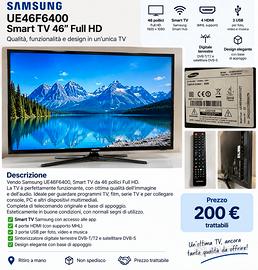  Samsung UE46F6400   Smart TV 46  Full HD