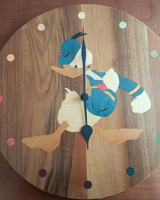 Orologio Paperino realizzato a mano